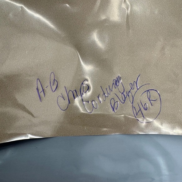 Chaps Olive Brown Fine-Wale‎ Corduroy Blazer 46R Sport Coat Elbow Patches NWOT - Picture 13 of 13